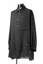 画像をギャラリービューアに読み込む, Y's for men BIG SHIRT / CELLULOSE LAWN (BLACK)