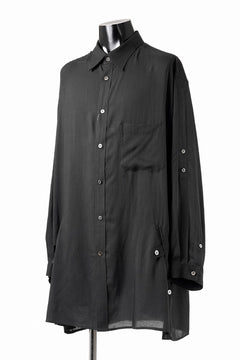 画像をギャラリービューアに読み込む, Y's for men BIG SHIRT / CELLULOSE LAWN (BLACK)