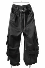 画像をギャラリービューアに読み込む, A.F ARTEFACT EXTREME WIDE CARGO PANTS / STRETCH TWILL (BLACK)
