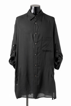 画像をギャラリービューアに読み込む, Y's for men BIG SHIRT / CELLULOSE LAWN (BLACK)