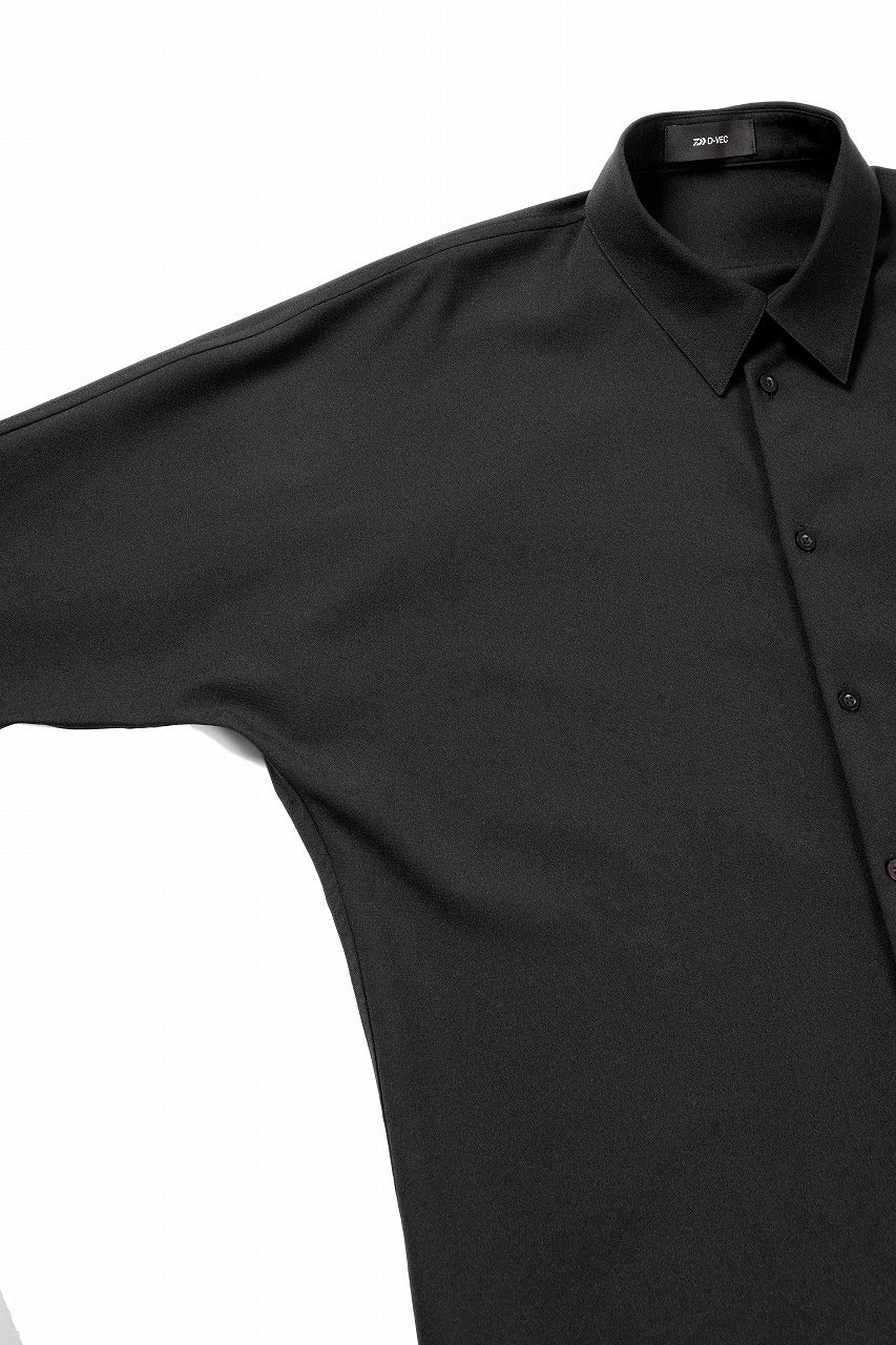 画像をギャラリービューアに読み込む, D-VEC QD LINEN LIKE PL L/S SHIRT (BLACK)