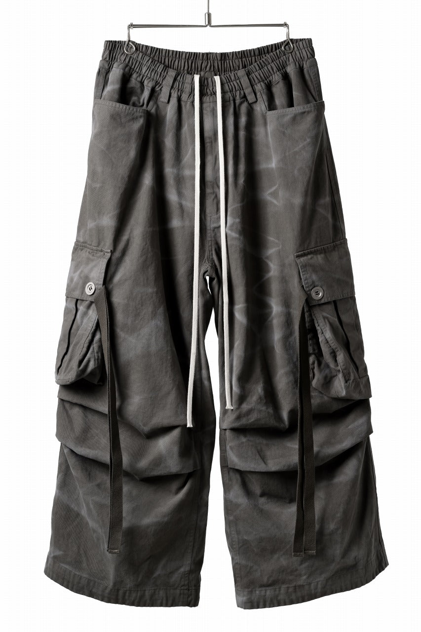 画像をギャラリービューアに読み込む, A.F ARTEFACT EXTREME WIDE CARGO PANTS / VINTAGE DYED (KHAKI)