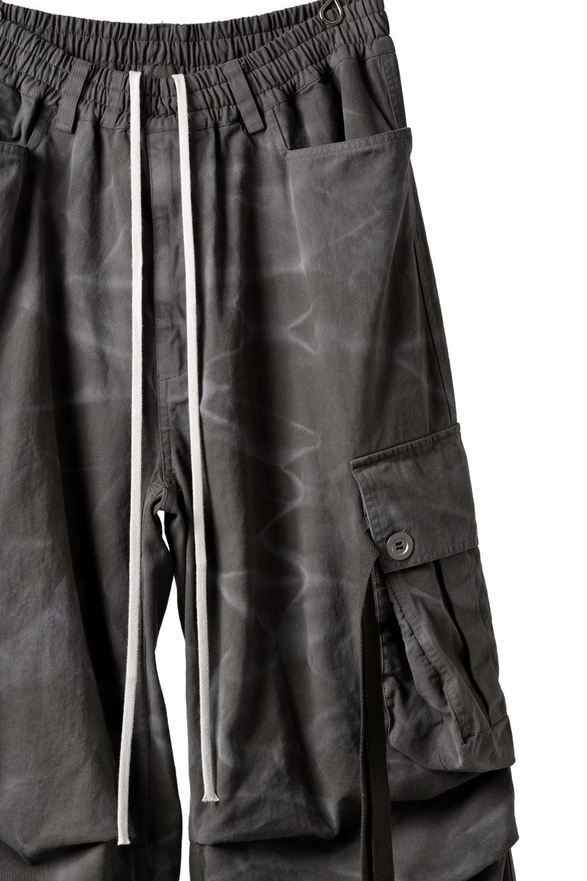 画像をギャラリービューアに読み込む, A.F ARTEFACT EXTREME WIDE CARGO PANTS / VINTAGE DYED (KHAKI)