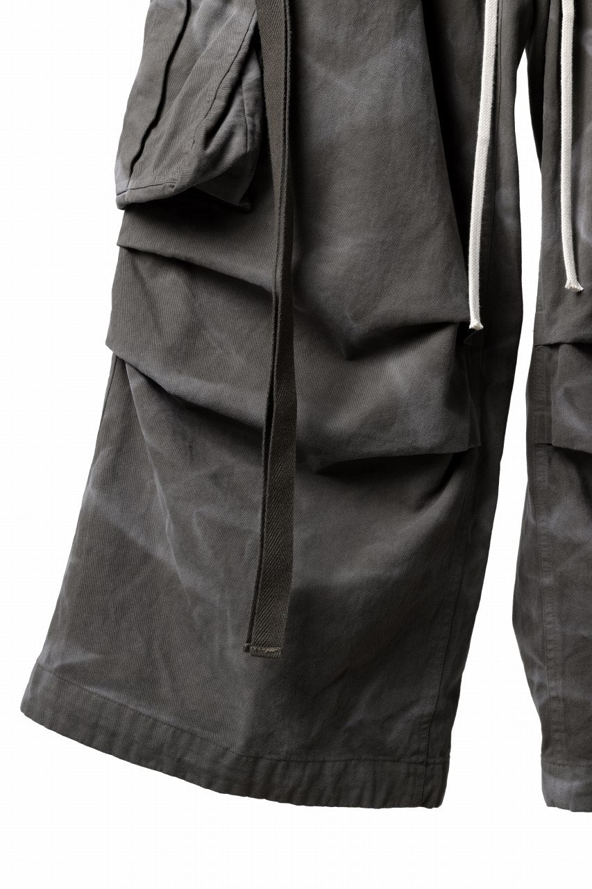 画像をギャラリービューアに読み込む, A.F ARTEFACT EXTREME WIDE CARGO PANTS / VINTAGE DYED (KHAKI)
