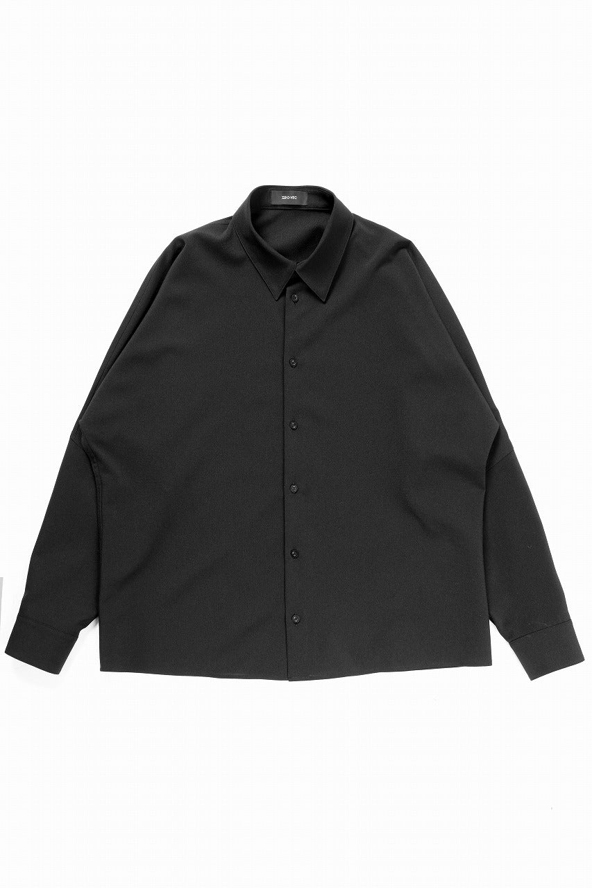 画像をギャラリービューアに読み込む, D-VEC QD LINEN LIKE PL L/S SHIRT (BLACK)