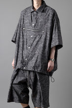 画像をギャラリービューアに読み込む, A.F ARTEFACT FRONT ZIP SQUEEZING SHIRT / PAISLEY JACQUARD (D.GREY)