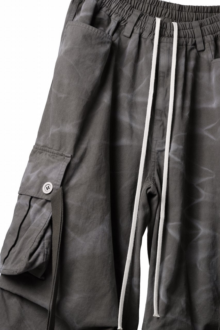画像をギャラリービューアに読み込む, A.F ARTEFACT EXTREME WIDE CARGO PANTS / VINTAGE DYED (KHAKI)