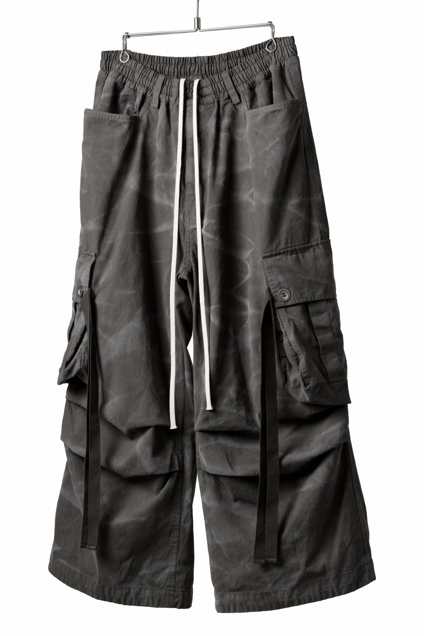 画像をギャラリービューアに読み込む, A.F ARTEFACT EXTREME WIDE CARGO PANTS / VINTAGE DYED (KHAKI)