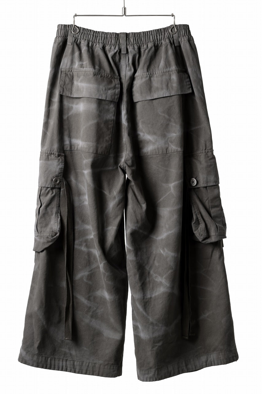 画像をギャラリービューアに読み込む, A.F ARTEFACT EXTREME WIDE CARGO PANTS / VINTAGE DYED (KHAKI)