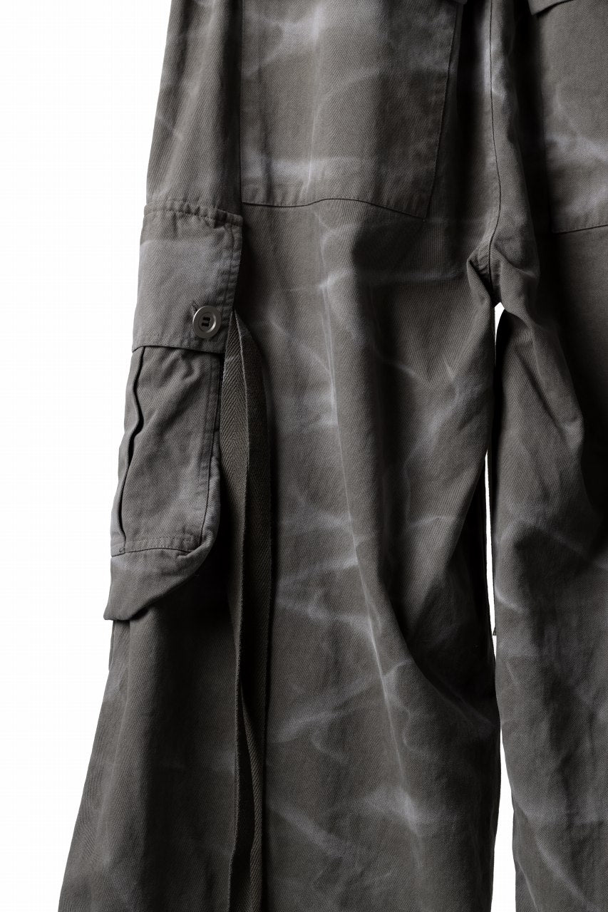 画像をギャラリービューアに読み込む, A.F ARTEFACT EXTREME WIDE CARGO PANTS / VINTAGE DYED (KHAKI)
