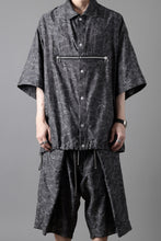 画像をギャラリービューアに読み込む, A.F ARTEFACT FRONT ZIP SQUEEZING SHIRT / PAISLEY JACQUARD (D.GREY)
