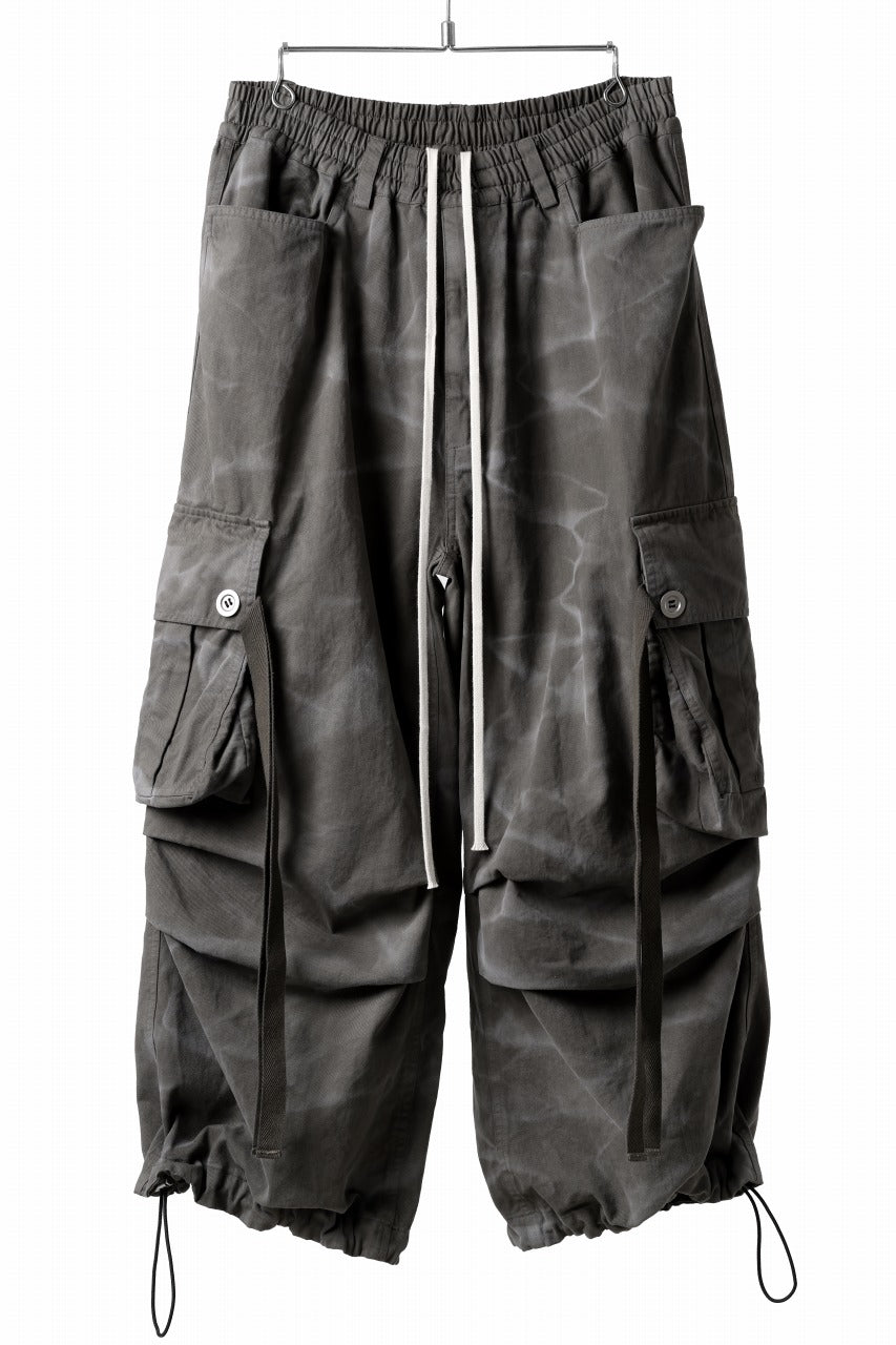 画像をギャラリービューアに読み込む, A.F ARTEFACT EXTREME WIDE CARGO PANTS / VINTAGE DYED (KHAKI)