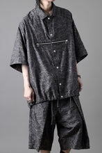 画像をギャラリービューアに読み込む, A.F ARTEFACT FRONT ZIP SQUEEZING SHIRT / PAISLEY JACQUARD (D.GREY)