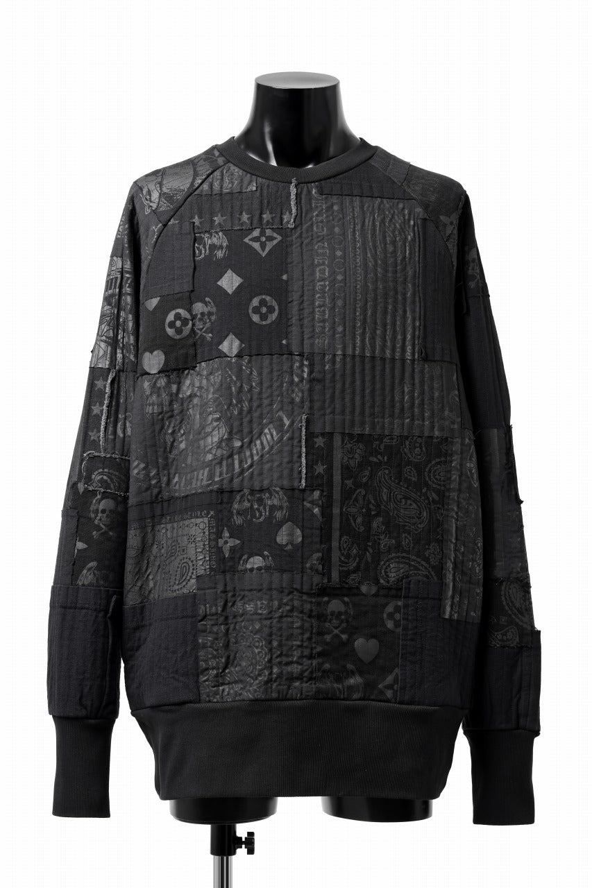 画像をギャラリービューアに読み込む, MASSIMO SABBADIN exclusive BORO SWEAT PULLOVER (black)
