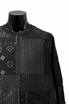 画像をギャラリービューアに読み込む, MASSIMO SABBADIN exclusive BORO SWEAT PULLOVER (black)