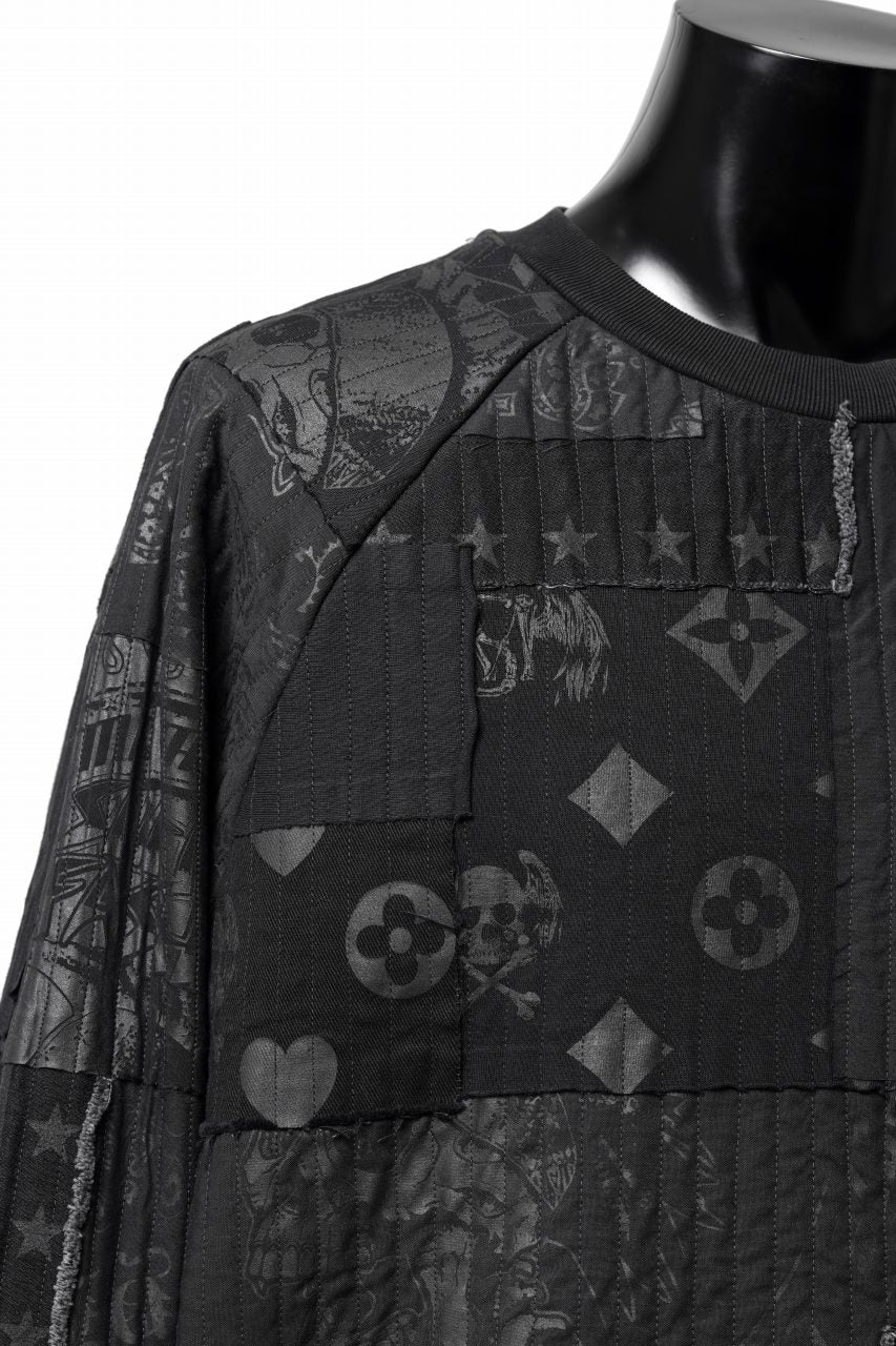 画像をギャラリービューアに読み込む, MASSIMO SABBADIN exclusive BORO SWEAT PULLOVER (black)