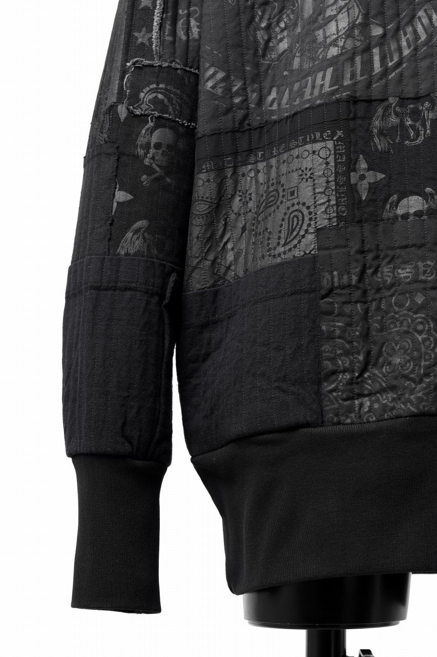 画像をギャラリービューアに読み込む, MASSIMO SABBADIN exclusive BORO SWEAT PULLOVER (black)