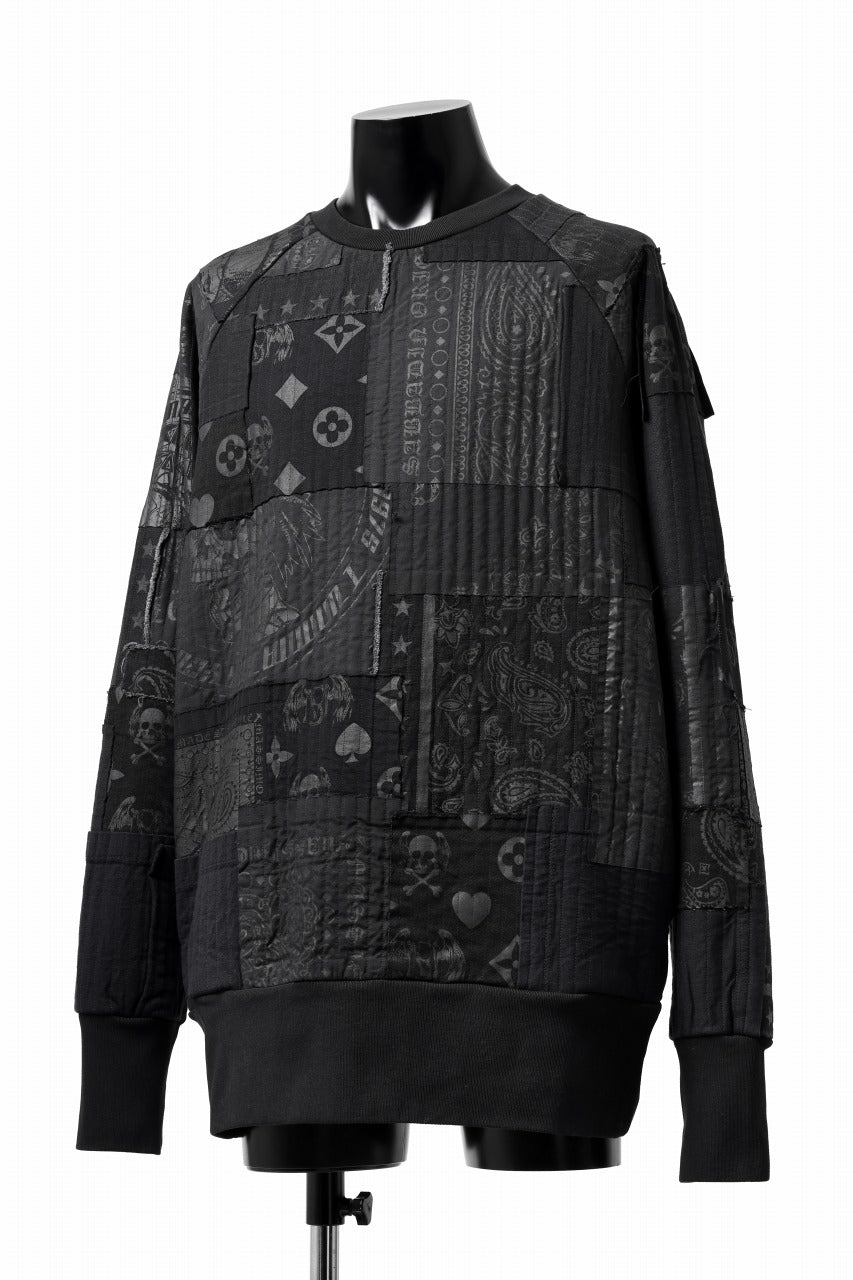 画像をギャラリービューアに読み込む, MASSIMO SABBADIN exclusive BORO SWEAT PULLOVER (black)