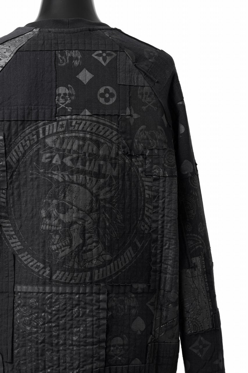 画像をギャラリービューアに読み込む, MASSIMO SABBADIN exclusive BORO SWEAT PULLOVER (black)