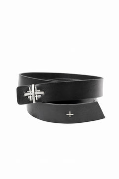 画像をギャラリービューアに読み込む, m.a+ double cross buckle medium belt / EX+1D GR3,0 (BLACK)