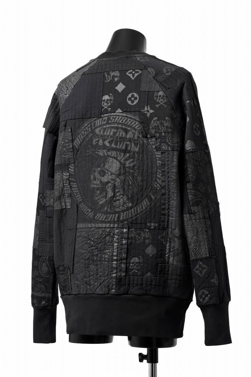画像をギャラリービューアに読み込む, MASSIMO SABBADIN exclusive BORO SWEAT PULLOVER (black)