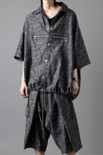 画像をギャラリービューアに読み込む, A.F ARTEFACT FRONT ZIP SQUEEZING SHIRT / PAISLEY JACQUARD (D.GREY)