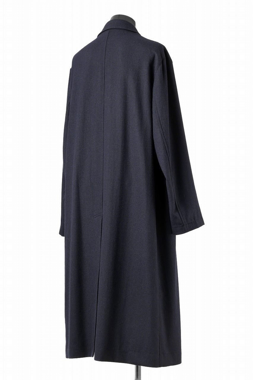画像をギャラリービューアに読み込む, Y's for men  SOUTIEN COLLAR COAT / SMOOTH FLANNEL (NAVY)