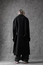 画像をギャラリービューアに読み込む, Juun.J Over Fit Knit Paneled Long Single Coat (BLACK)