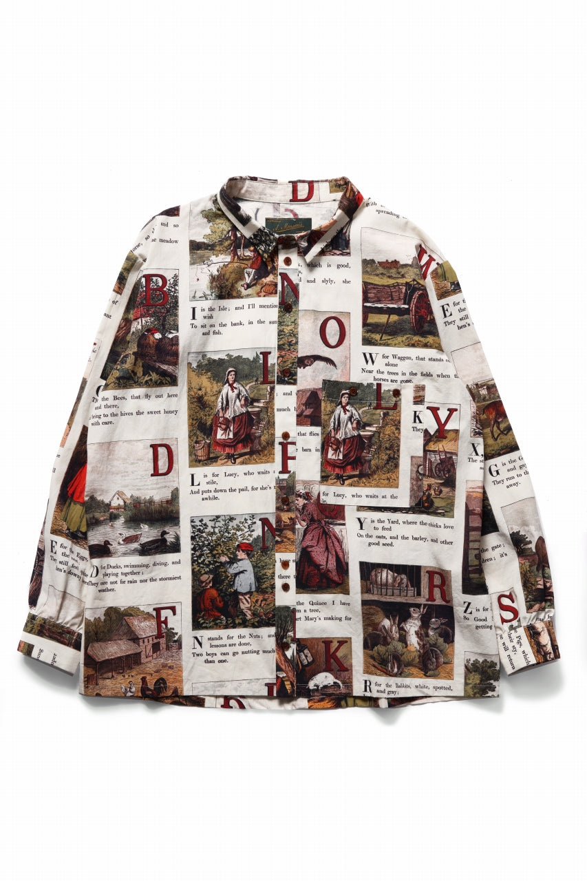 画像をギャラリービューアに読み込む, Aleksandr Manamis exclusive BIRD CHILDREN SHORT COLLAR REGULAR SHIRT (L'ALPHABET)