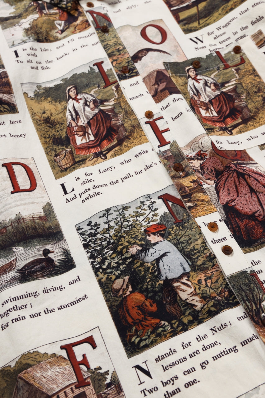 画像をギャラリービューアに読み込む, Aleksandr Manamis exclusive BIRD CHILDREN SHORT COLLAR REGULAR SHIRT (L'ALPHABET)