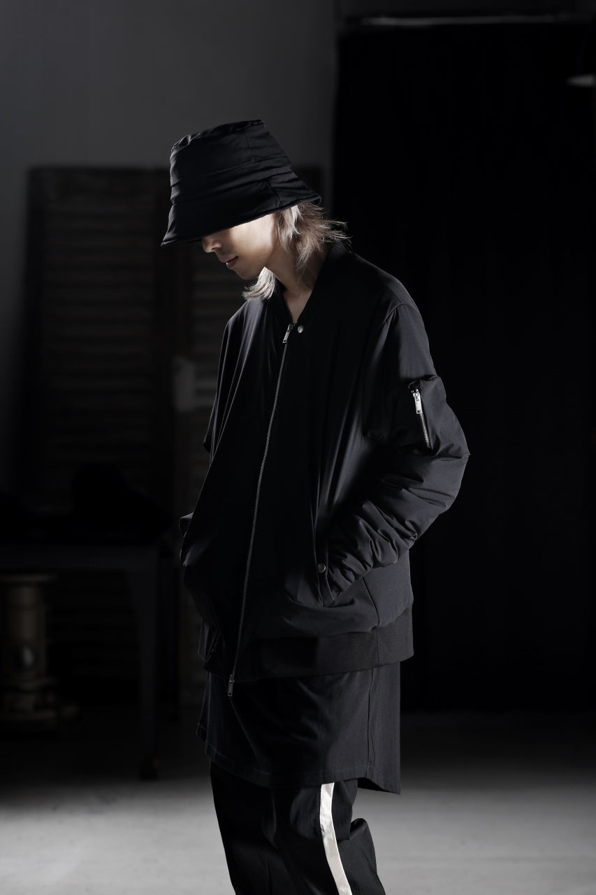 画像をギャラリービューアに読み込む, thom/krom MA-1 JACKET / ELASTIC NYLON + WARM PADDED (BLACK)