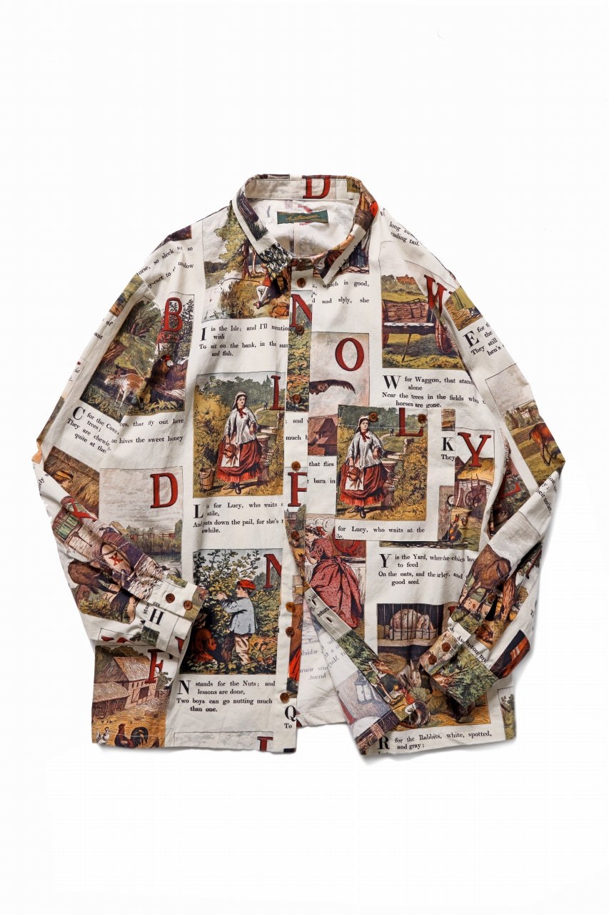 画像をギャラリービューアに読み込む, Aleksandr Manamis exclusive BIRD CHILDREN SHORT COLLAR REGULAR SHIRT (L'ALPHABET)