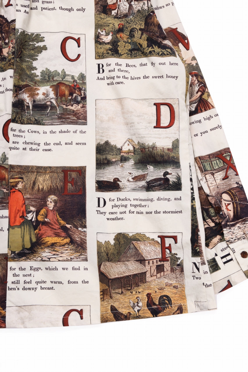 画像をギャラリービューアに読み込む, Aleksandr Manamis exclusive BIRD CHILDREN SHORT COLLAR REGULAR SHIRT (L'ALPHABET)