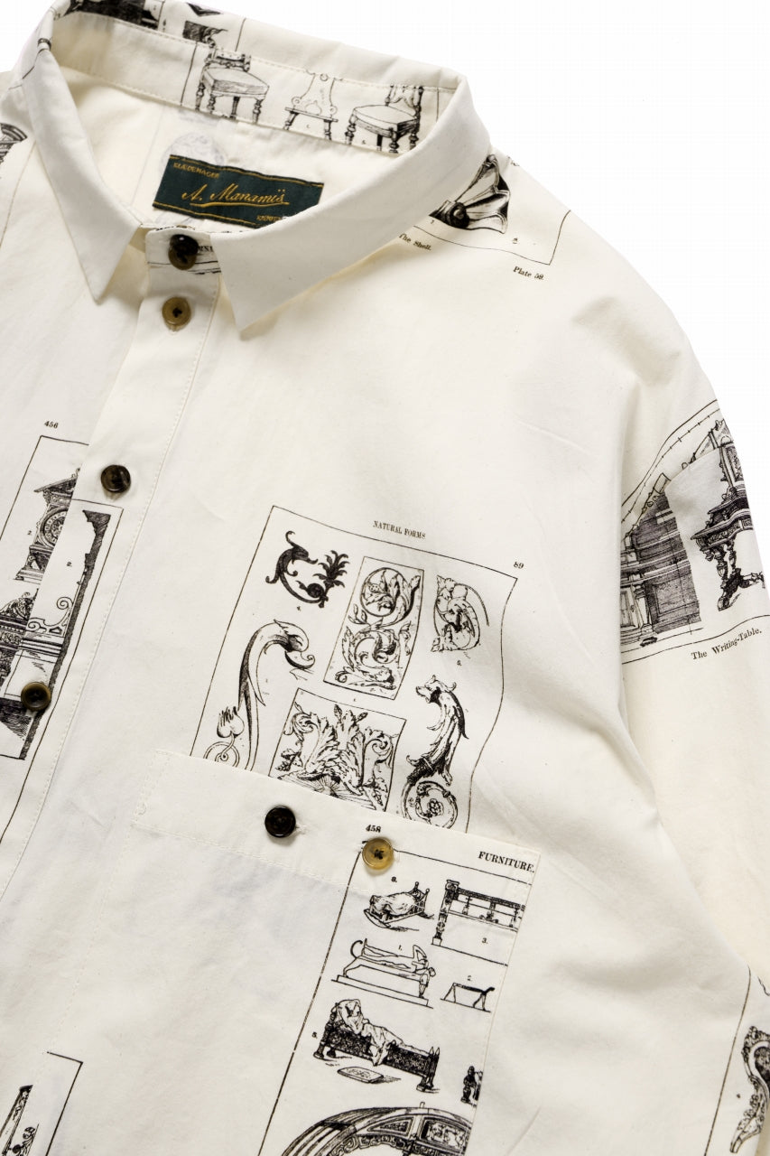画像をギャラリービューアに読み込む, Aleksandr Manamis LES CREATURES SHORT COLLAR REGULAR SHIRT (ORNAMENT)