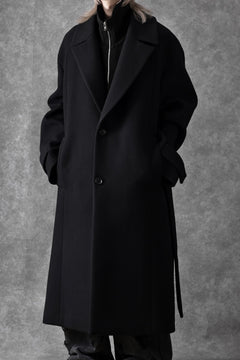 画像をギャラリービューアに読み込む, Juun.J Over Fit Knit Paneled Long Single Coat (BLACK)