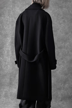 画像をギャラリービューアに読み込む, Juun.J Over Fit Knit Paneled Long Single Coat (BLACK)