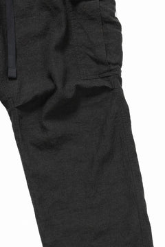 Load image into Gallery viewer, sus-sous exclusive military cargo pants / natural linen & wool (LIGHT BLACK)