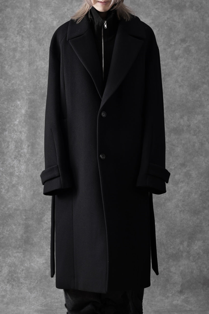 画像をギャラリービューアに読み込む, Juun.J Over Fit Knit Paneled Long Single Coat (BLACK)