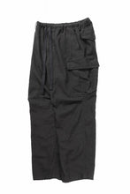 Load image into Gallery viewer, sus-sous exclusive military cargo pants / natural linen & wool (LIGHT BLACK)