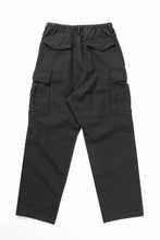Load image into Gallery viewer, sus-sous exclusive military cargo pants / natural linen & wool (LIGHT BLACK)
