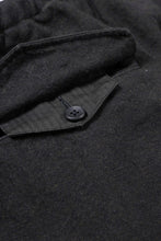 Load image into Gallery viewer, sus-sous exclusive military cargo pants / natural linen & wool (LIGHT BLACK)
