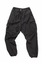Load image into Gallery viewer, sus-sous exclusive military cargo pants / natural linen & wool (LIGHT BLACK)