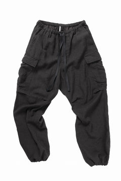 Load image into Gallery viewer, sus-sous exclusive military cargo pants / natural linen & wool (LIGHT BLACK)