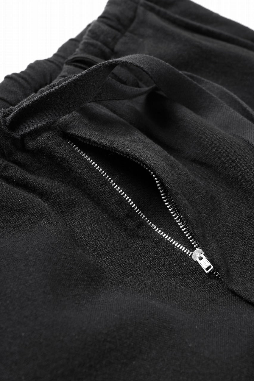 Load image into Gallery viewer, sus-sous exclusive wide pants / 10/2 linen cotton hop suck (BLACK)