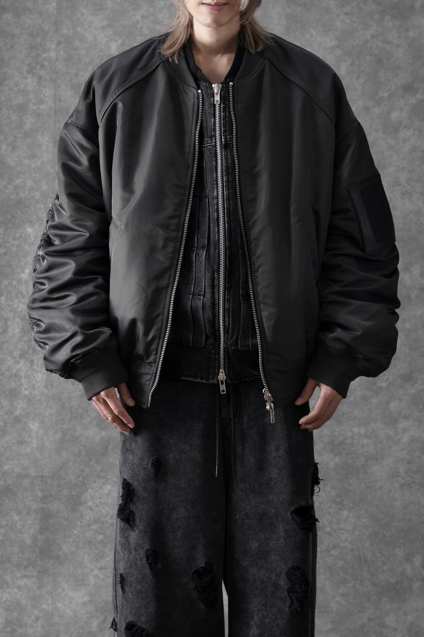 画像をギャラリービューアに読み込む, Juun.J Denim Vest Detachable Nylon MA-1 Jumper (GREY)