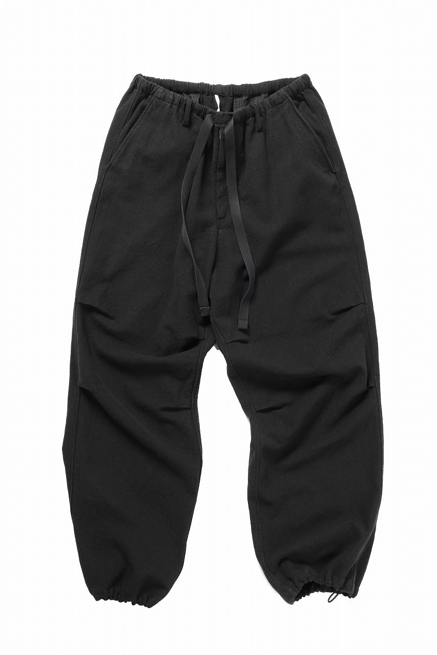 Load image into Gallery viewer, sus-sous exclusive wide pants / 10/2 linen cotton hop suck (BLACK)