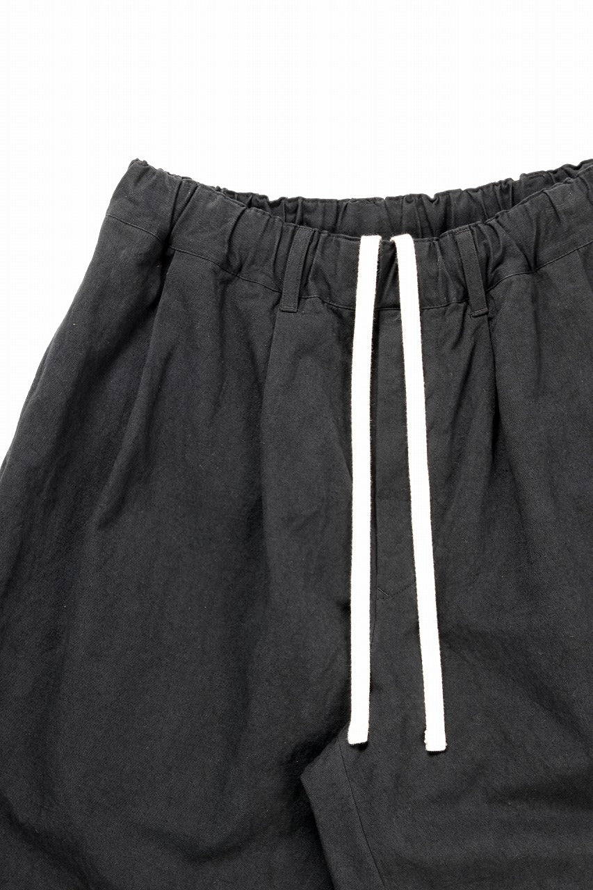 Load image into Gallery viewer, sus-sous exclusive atelier trousers / 10/2 linen cotton hop suck (BLACK)