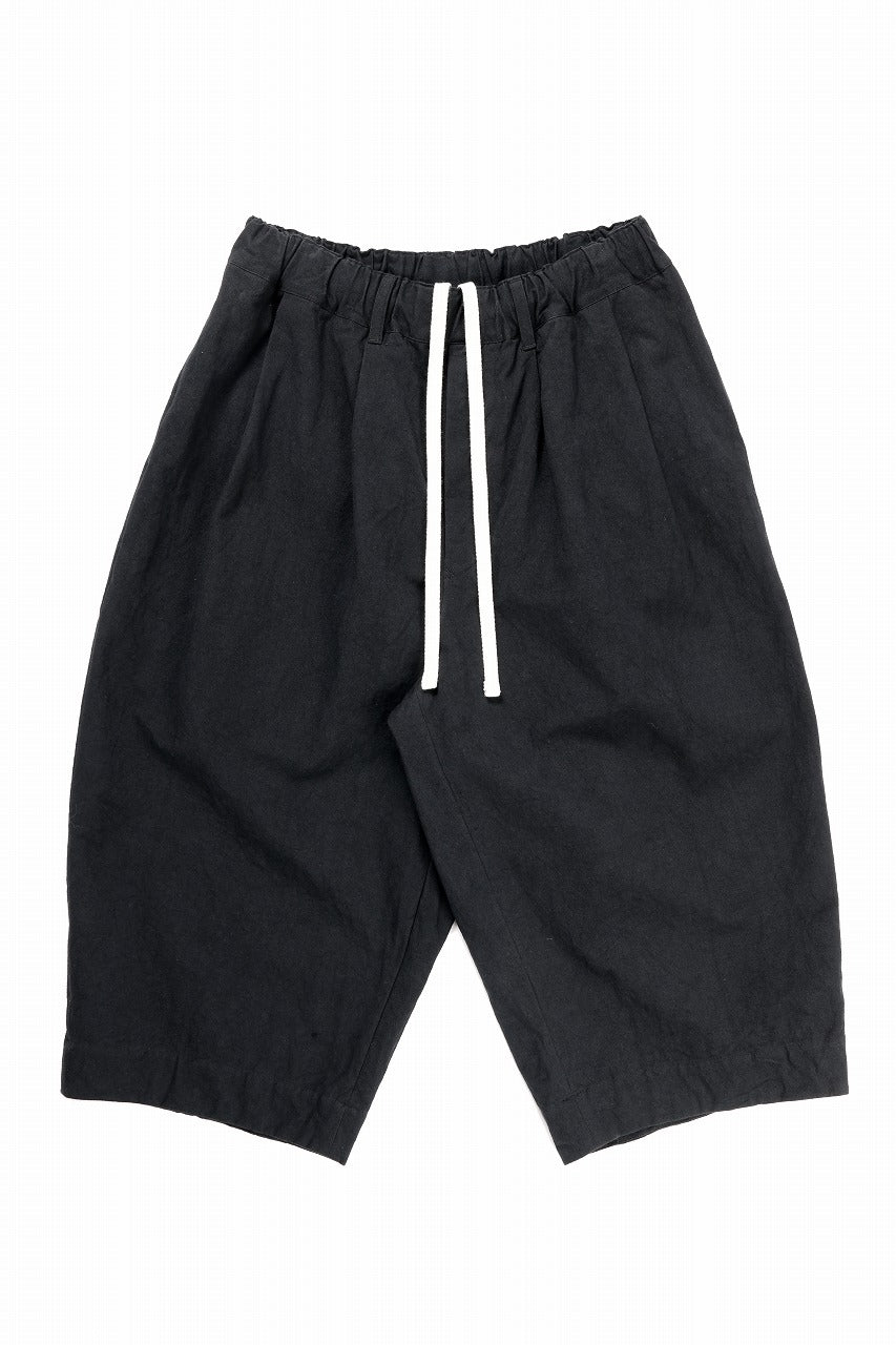 Load image into Gallery viewer, sus-sous exclusive atelier trousers / 10/2 linen cotton hop suck (BLACK)