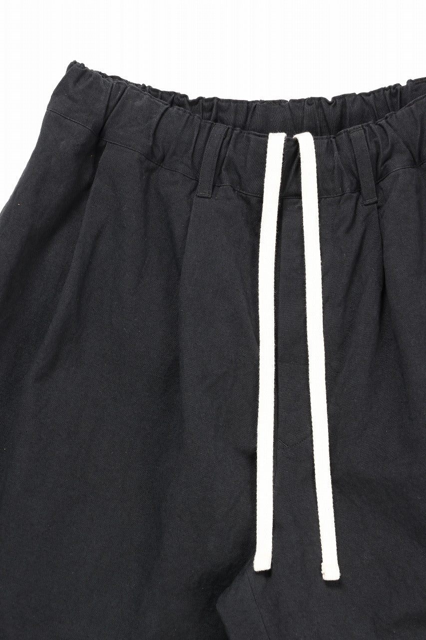 Load image into Gallery viewer, sus-sous exclusive atelier trousers / 10/2 linen cotton hop suck (BLACK)