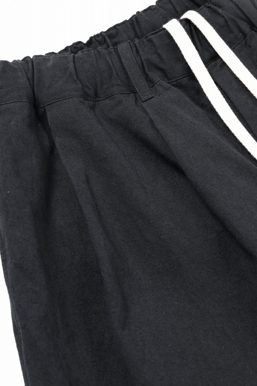 Load image into Gallery viewer, sus-sous exclusive atelier trousers / 10/2 linen cotton hop suck (BLACK)